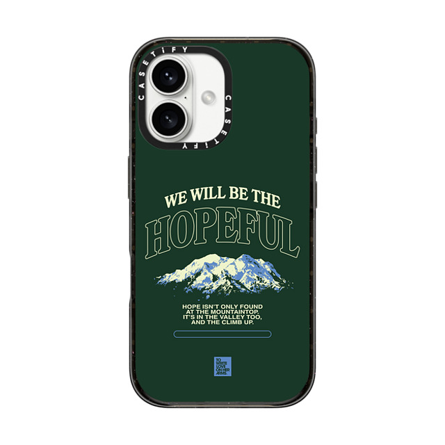 TWLOHA x CASETiFY iPhone 16 ケース ブラック インパクトケース The Climb Up