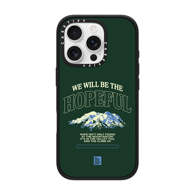 TWLOHA x CASETiFY iPhone 16 Pro ケース マットブラック インパクトケース MagSafe対応 The Climb Up