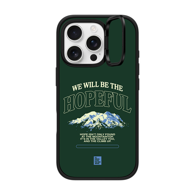 TWLOHA x CASETiFY iPhone 16 Pro ケース マットブラック インパクトリングスタンドケース MagSafe対応 The Climb Up