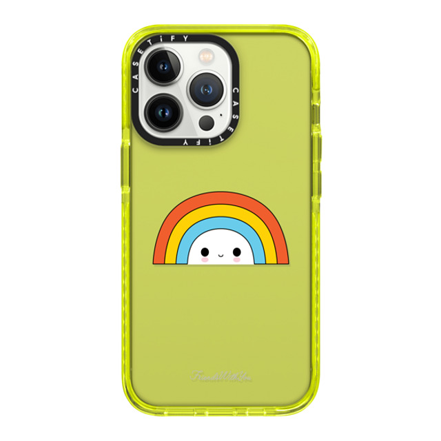 FriendsWithYou x CASETiFY iPhone 13 Pro Case Cartoon,Rainbow ネオン イエロー Impact Case Little Rainbow Mother's Day FriendsWithYou x CASETiFY iPhone 13 Pro Case Cartoon,Rainbow ネオン イエロー Impact Case Little Rainbow Mother's Day
