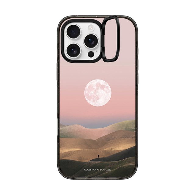 Andhika Ramadhian x CASETiFY iPhone 16 Pro Max ケース ブラック インパクトリングスタンドケース MagSafe対応 Curiosity by Andhika Ramadhian