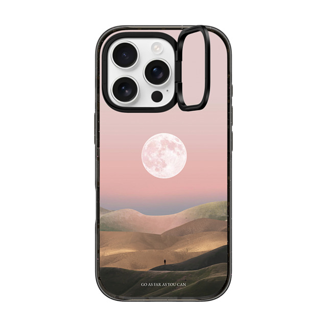 Andhika Ramadhian x CASETiFY iPhone 16 Pro ケース ブラック インパクトリングスタンドケース MagSafe対応 Curiosity by Andhika Ramadhian