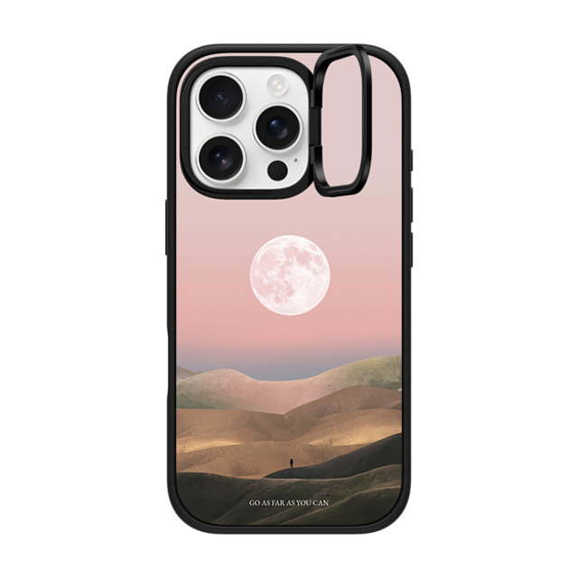 Andhika Ramadhian x CASETiFY iPhone 16 Pro ケース マットブラック インパクトリングスタンドケース MagSafe対応 Curiosity by Andhika Ramadhian