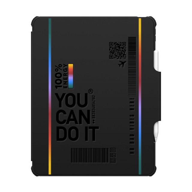 Realest Intentions x CASETiFY iPad Air 13 (M2) ブラック インパクト フォリオ ケース You Can Do It