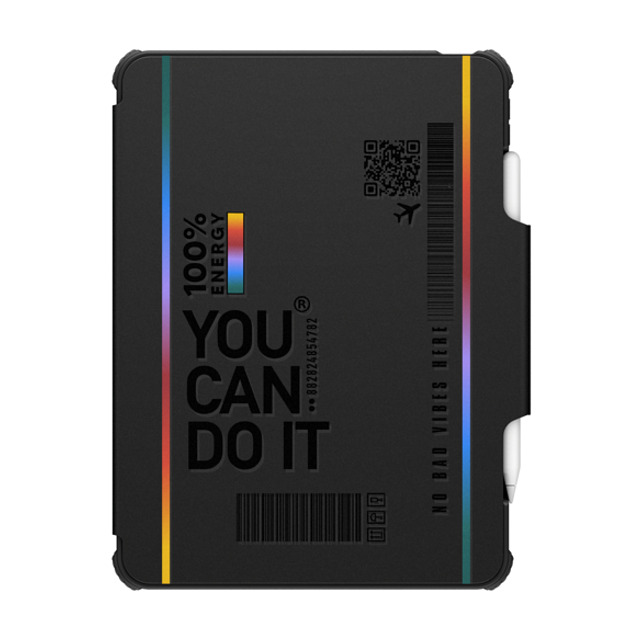 Realest Intentions x CASETiFY iPad Pro 12.9 (第5/6世代) ブラック インパクト フォリオ ケース You Can Do It