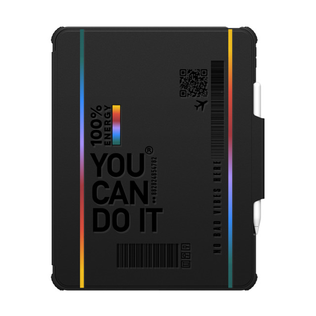 Realest Intentions x CASETiFY iPad Pro 13 (M4) ブラック インパクト フォリオ ケース You Can Do It