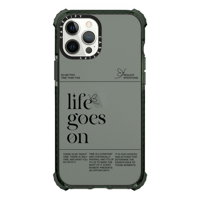 Realest Intentions x CASETiFY iPhone 12 Pro Max ケース Midnight Green ウルトラインパクトケース Life Goes On