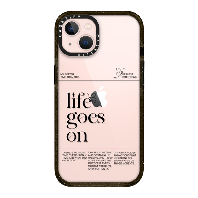 Realest Intentions x CASETiFY iPhone 13 ケース ブラック インパクトケース Life Goes On