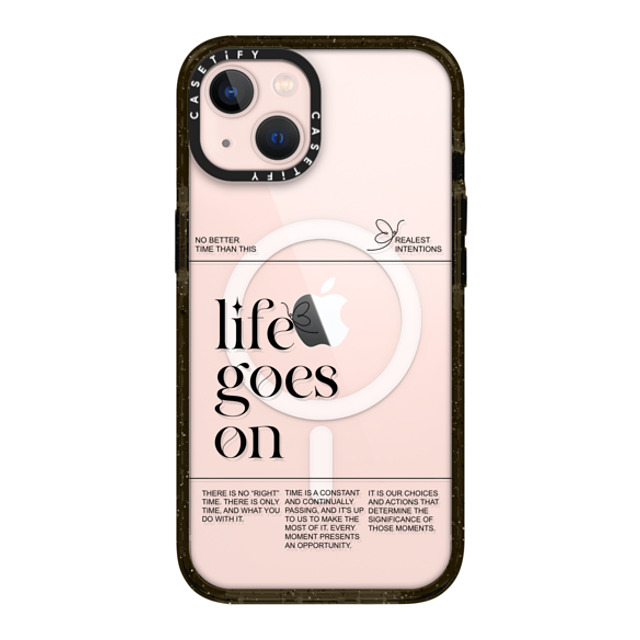 Realest Intentions x CASETiFY iPhone 13 ケース ブラック インパクトケース MagSafe対応 Life Goes On