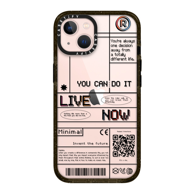 Realest Intentions x CASETiFY iPhone 13 ケース ブラック インパクトケース Live Now