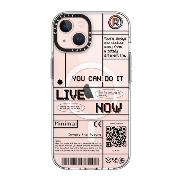 Realest Intentions x CASETiFY iPhone 13 ケース クリア クリア ケース MagSafe対応 Live Now