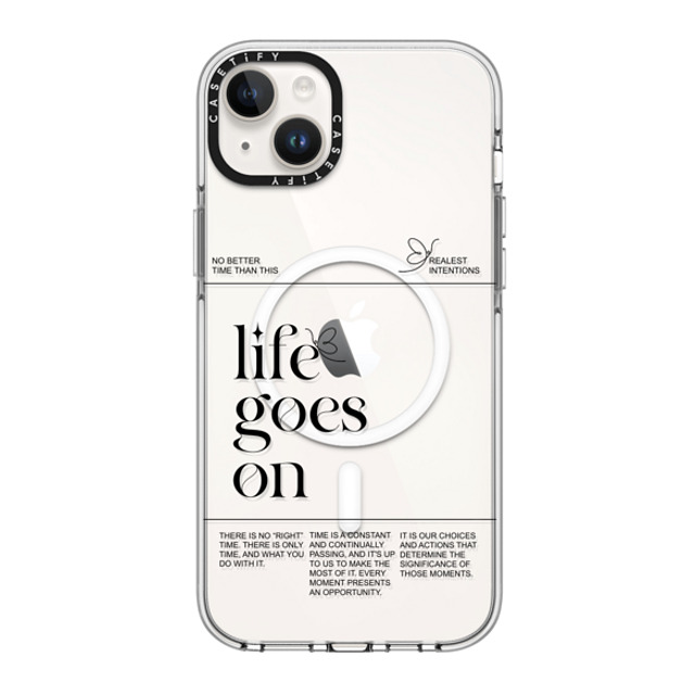 Realest Intentions x CASETiFY iPhone 14 Plus ケース クリア クリア ケース MagSafe対応 Life Goes On