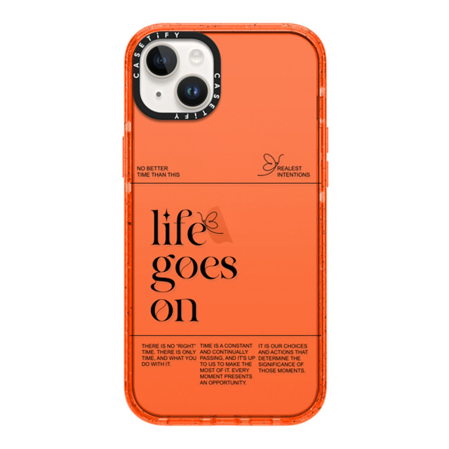 Realest Intentions x CASETiFY iPhone 14 Plus Case オレンジ Impact Case Life Goes On Realest Intentions x CASETiFY iPhone 14 Plus Case オレンジ Impact Case Life Goes On