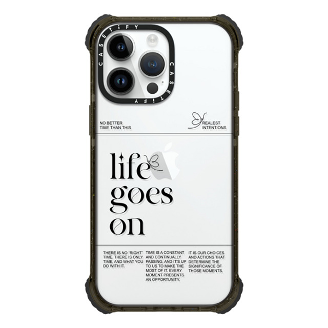 Realest Intentions x CASETiFY iPhone 14 Pro Max ケース ブラック ウルトラインパクトケース Life Goes On