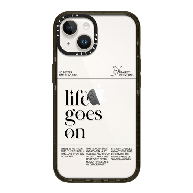 Realest Intentions x CASETiFY iPhone 14 ケース ブラック インパクトケース Life Goes On