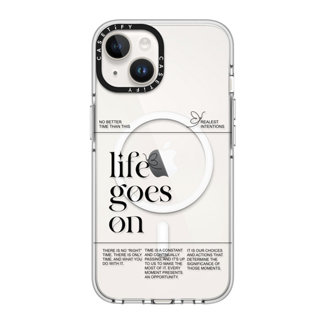 Realest Intentions x CASETiFY iPhone 14 Case Clear Clear Case MagSafe Compatible Life Goes On Realest Intentions x CASETiFY iPhone 14 Case Clear Clear Case MagSafe Compatible Life Goes On