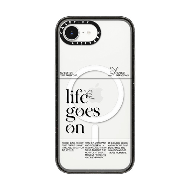 Realest Intentions x CASETiFY iPhone 16e ケース Preppy,Pattern ブラック インパクトケース MagSafe対応 Life Goes On Back to School Realest Intentions x CASETiFY iPhone 16e ケース Preppy,Pattern ブラック インパクトケース MagSafe対応 Life Goes On Back to School
