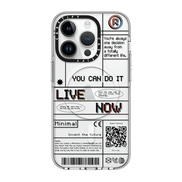 Realest Intentions x CASETiFY iPhone 14 Pro ケース クリア クリア ケース MagSafe対応 Live Now