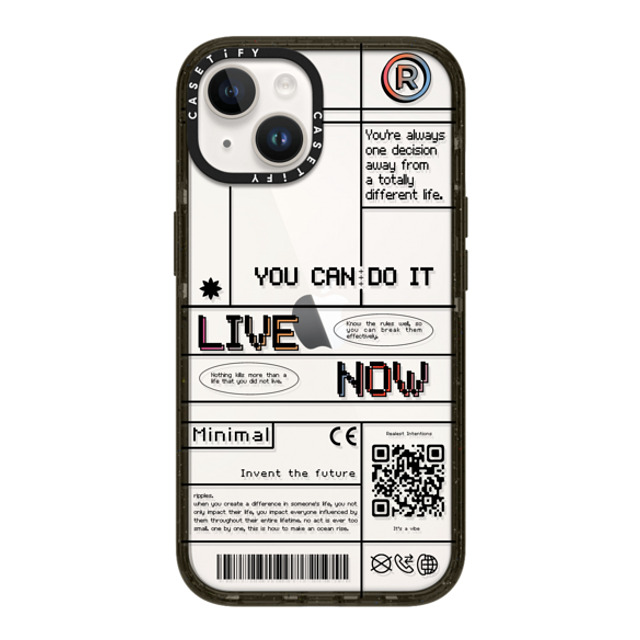 Realest Intentions x CASETiFY iPhone 14 ケース ブラック インパクトケース Live Now