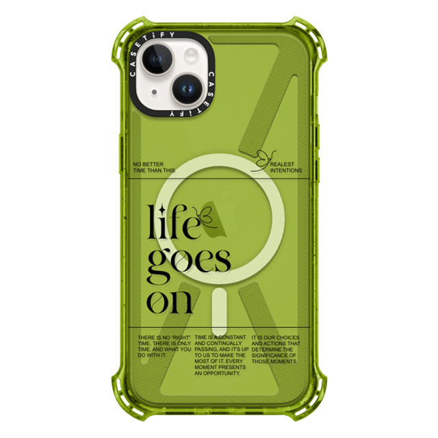 Realest Intentions x CASETiFY iPhone 14 Plus ケース Kiwi バウンスケース Life Goes On