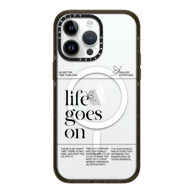 Realest Intentions x CASETiFY iPhone 14 Pro Max ケース ブラック インパクトケース MagSafe対応 Life Goes On