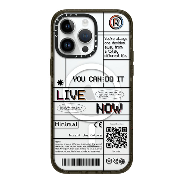 Realest Intentions x CASETiFY iPhone 14 Pro Max ケース ブラック インパクトケース MagSafe対応 Live Now