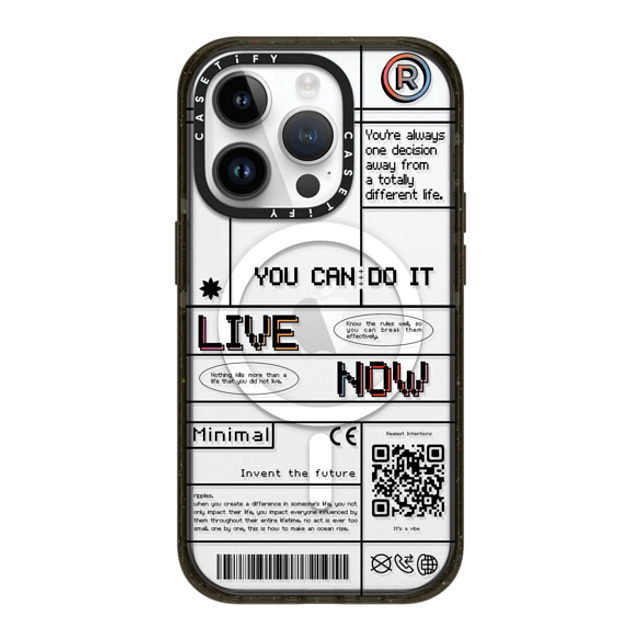 Realest Intentions x CASETiFY iPhone 14 Pro ケース ブラック インパクトケース MagSafe対応 Live Now