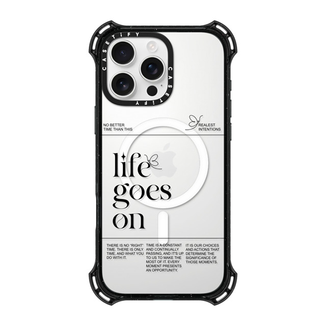 Realest Intentions x CASETiFY iPhone 16 Pro Max ケース ブラック バウンスケース Life Goes On