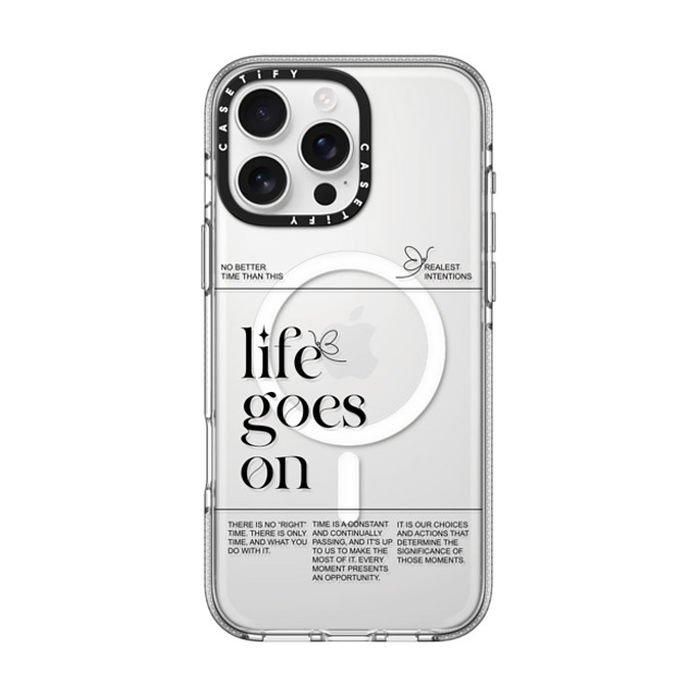 Realest Intentions x CASETiFY iPhone 16 Pro Max ケース クリア クリア ケース MagSafe対応 Life Goes On