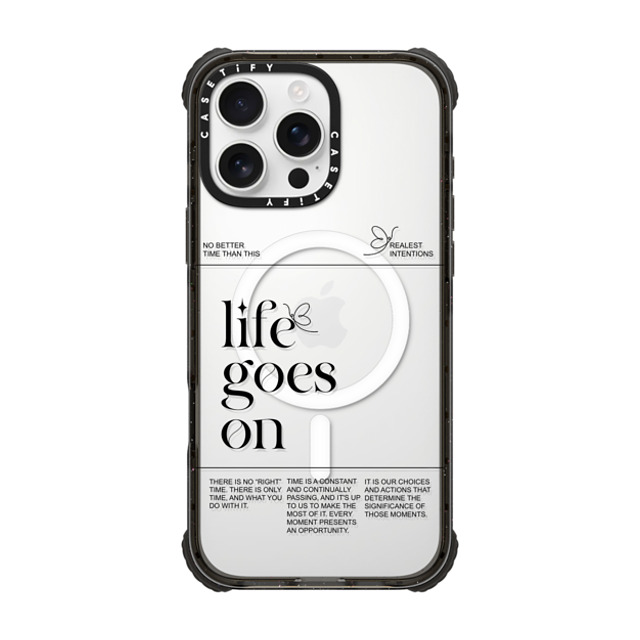 Realest Intentions x CASETiFY iPhone 16 Pro Max Case Black ウルトラ インパクトケース MagSafe 対応 Life Goes On Realest Intentions x CASETiFY iPhone 16 Pro Max Case Black ウルトラ インパクトケース MagSafe 対応 Life Goes On