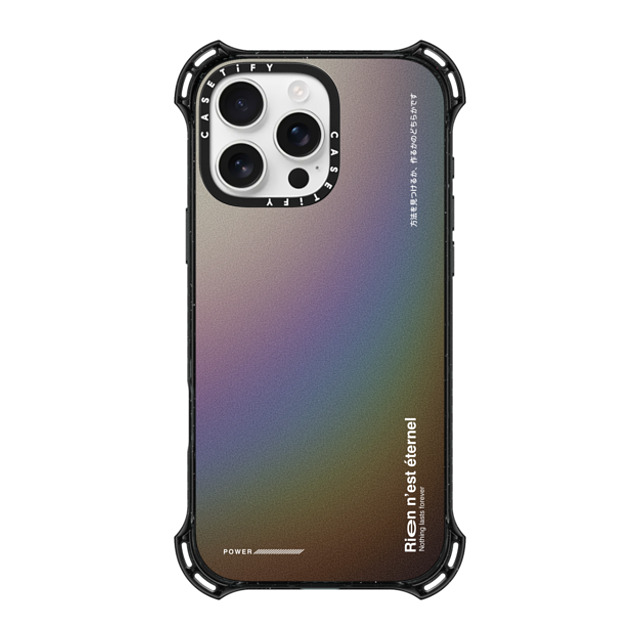 Realest Intentions x CASETiFY iPhone 16 Pro Max ケース ブラック バウンスケース Nothing Lasts Forever