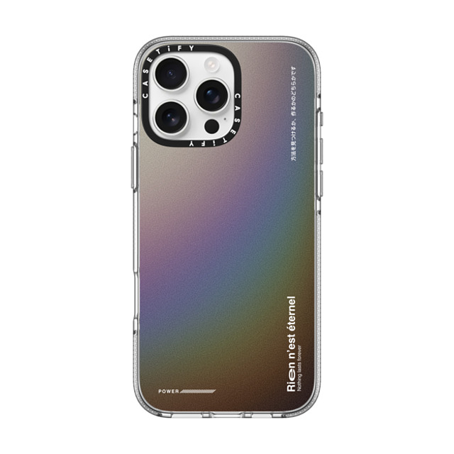 Realest Intentions x CASETiFY iPhone 16 Pro Max ケース クリア クリア ケース MagSafe対応 Nothing Lasts Forever