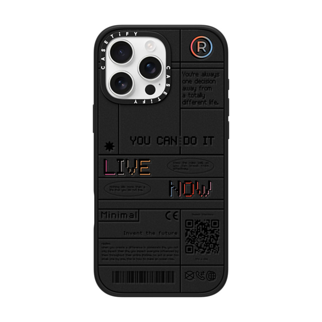 Realest Intentions x CASETiFY iPhone 16 Pro Max ケース マットブラック インパクトケース MagSafe対応 Live Now