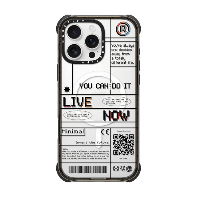 Realest Intentions x CASETiFY iPhone 16 Pro Max Case Black ウルトラ インパクトケース MagSafe 対応 Live Now Realest Intentions x CASETiFY iPhone 16 Pro Max Case Black ウルトラ インパクトケース MagSafe 対応 Live Now