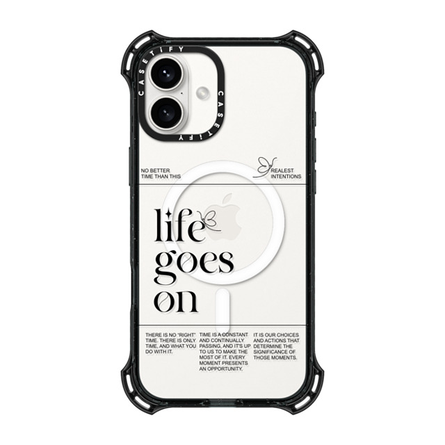 Realest Intentions x CASETiFY iPhone 16 Plus ケース ブラック バウンスケース Life Goes On