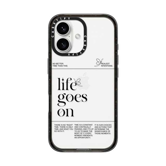 Realest Intentions x CASETiFY iPhone 16 ケース ブラック インパクトケース Life Goes On