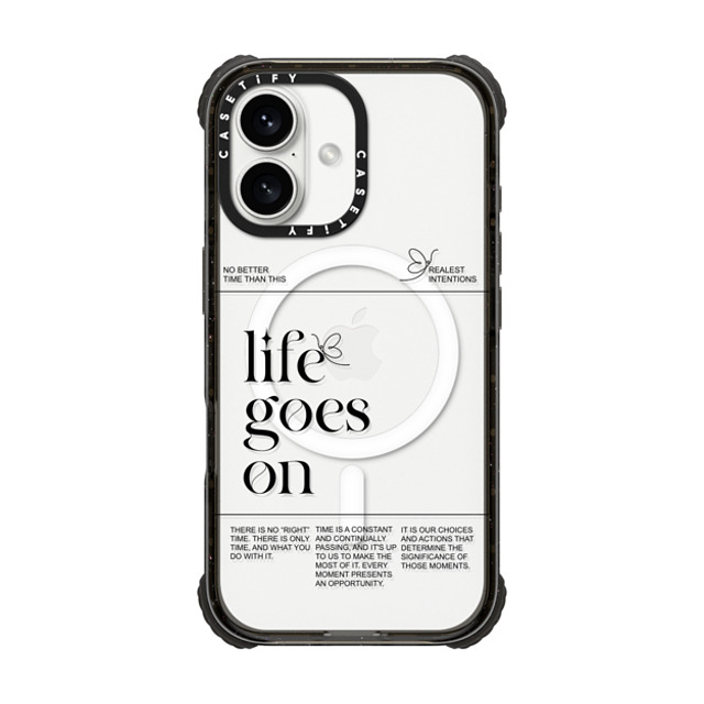 Realest Intentions x CASETiFY iPhone 16 Case Black ウルトラ インパクトケース MagSafe 対応 Life Goes On Realest Intentions x CASETiFY iPhone 16 Case Black ウルトラ インパクトケース MagSafe 対応 Life Goes On