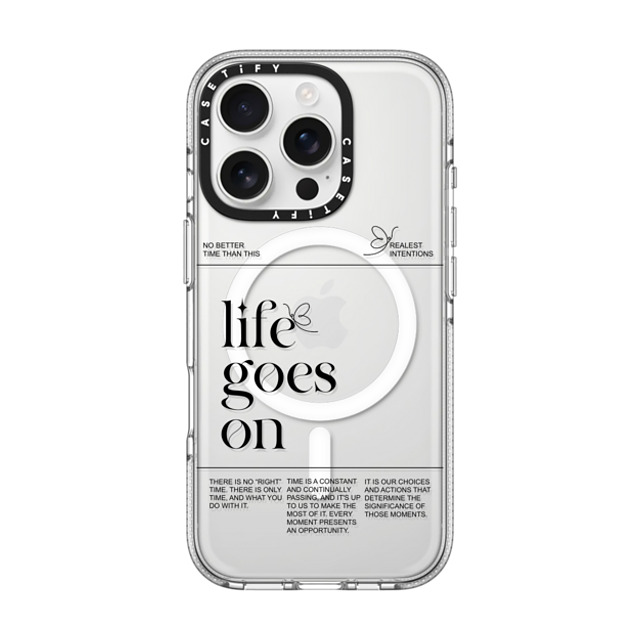 Realest Intentions x CASETiFY iPhone 16 Pro ケース クリア クリア ケース MagSafe対応 Life Goes On