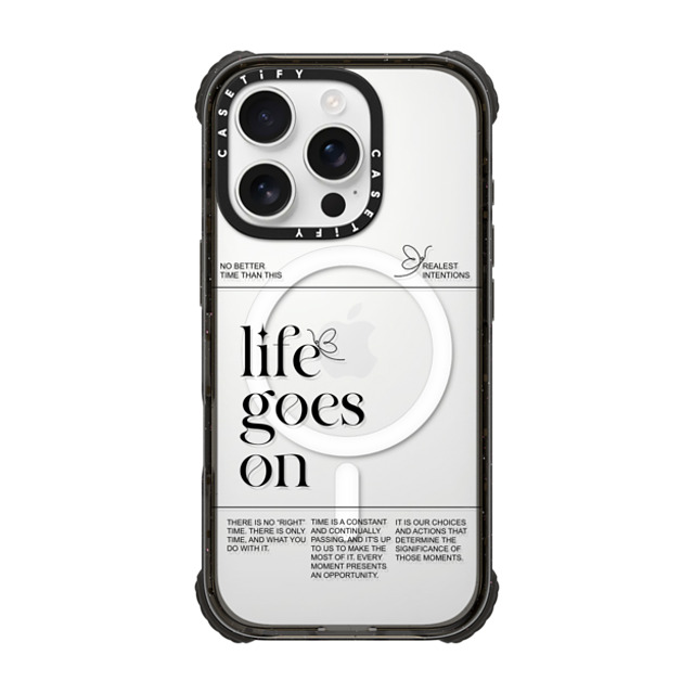 Realest Intentions x CASETiFY iPhone 16 Pro Case Black ウルトラ インパクトケース MagSafe 対応 Life Goes On Realest Intentions x CASETiFY iPhone 16 Pro Case Black ウルトラ インパクトケース MagSafe 対応 Life Goes On
