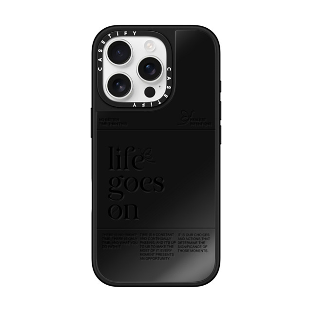 Realest Intentions x CASETiFY iPhone 16 Pro Case Black on Black ミラーケース MagSafe対応 Life Goes On Realest Intentions x CASETiFY iPhone 16 Pro Case Black on Black ミラーケース MagSafe対応 Life Goes On