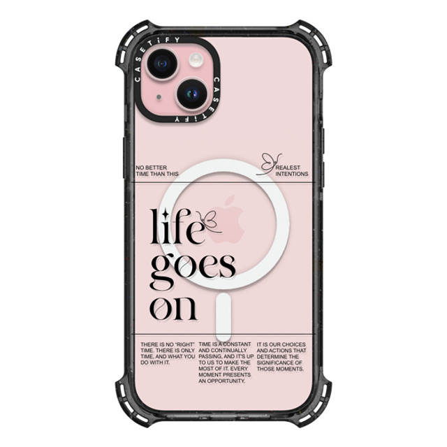 Realest Intentions x CASETiFY iPhone 15 Plus ケース ブラック バウンスケース Life Goes On