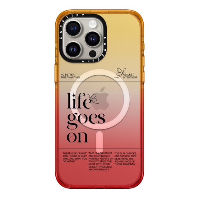 Realest Intentions x CASETiFY iPhone 15 Pro Max ケース Peach Haze インパクトケース MagSafe対応 Life Goes On