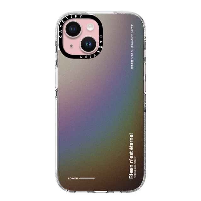 Realest Intentions x CASETiFY iPhone 15 ケース クリア クリア ケース MagSafe対応 Nothing Lasts Forever