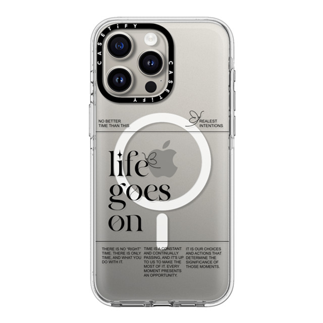 Realest Intentions x CASETiFY iPhone 15 Pro Max ケース クリア クリア ケース MagSafe対応 Life Goes On