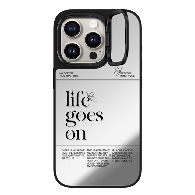 Realest Intentions x CASETiFY iPhone 15 Pro Case Preppy,Pattern Silver on Black ミラー リングスタンドケース MagSafe対応 Life Goes On Mother's Day Realest Intentions x CASETiFY iPhone 15 Pro Case Preppy,Pattern Silver on Black ミラー リングスタンドケース MagSafe対応 Life Goes On Mother's Day