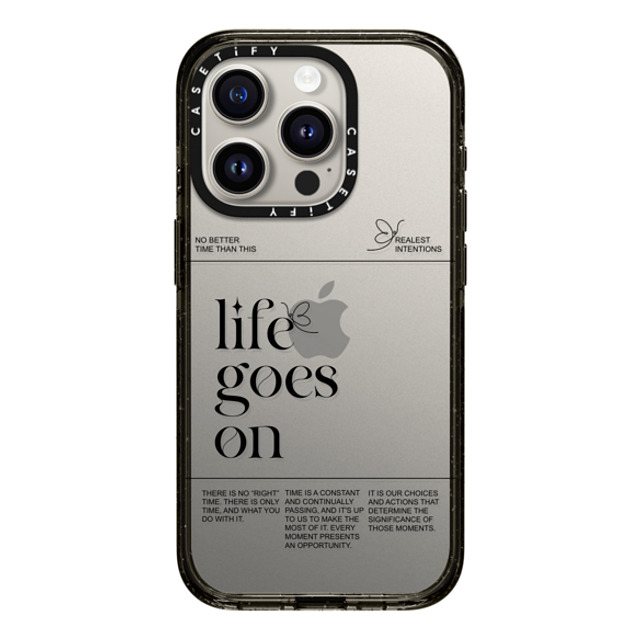 Realest Intentions x CASETiFY iPhone 15 Pro ケース ブラック インパクトケース Life Goes On