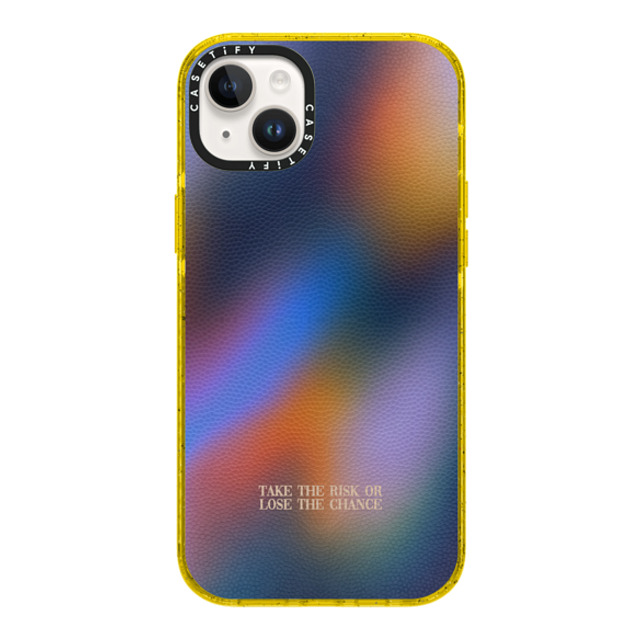 Realest Intentions x CASETiFY iPhone 14 Plus ケース イエロー インパクトケース Take The Risk