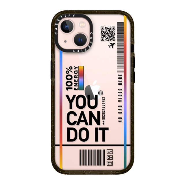 Realest Intentions x CASETiFY iPhone 13 ケース ブラック インパクトケース You Can Do It