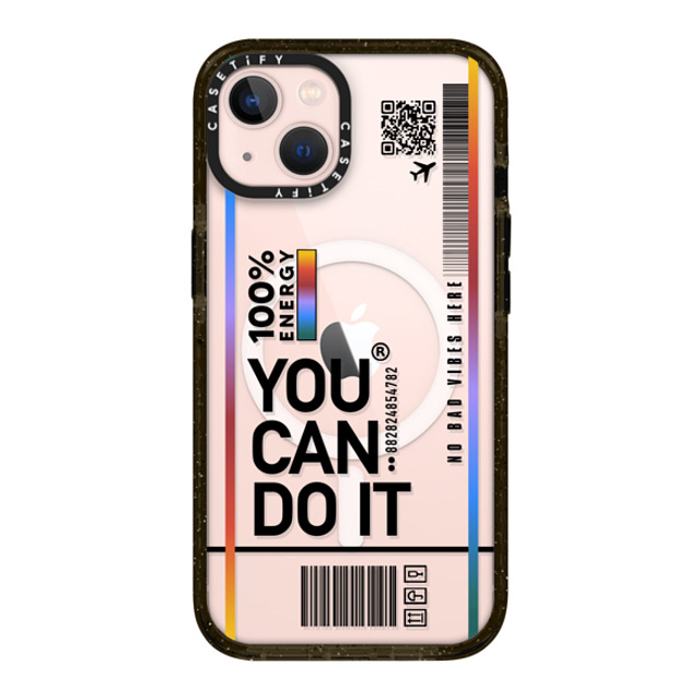 Realest Intentions x CASETiFY iPhone 13 ケース ブラック インパクトケース MagSafe対応 You Can Do It