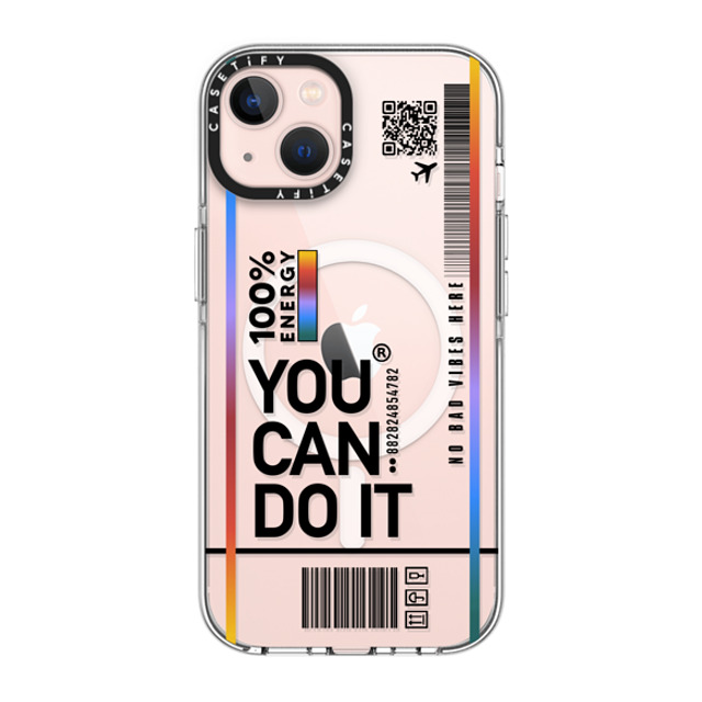 Realest Intentions x CASETiFY iPhone 13 ケース クリア クリア ケース MagSafe対応 You Can Do It